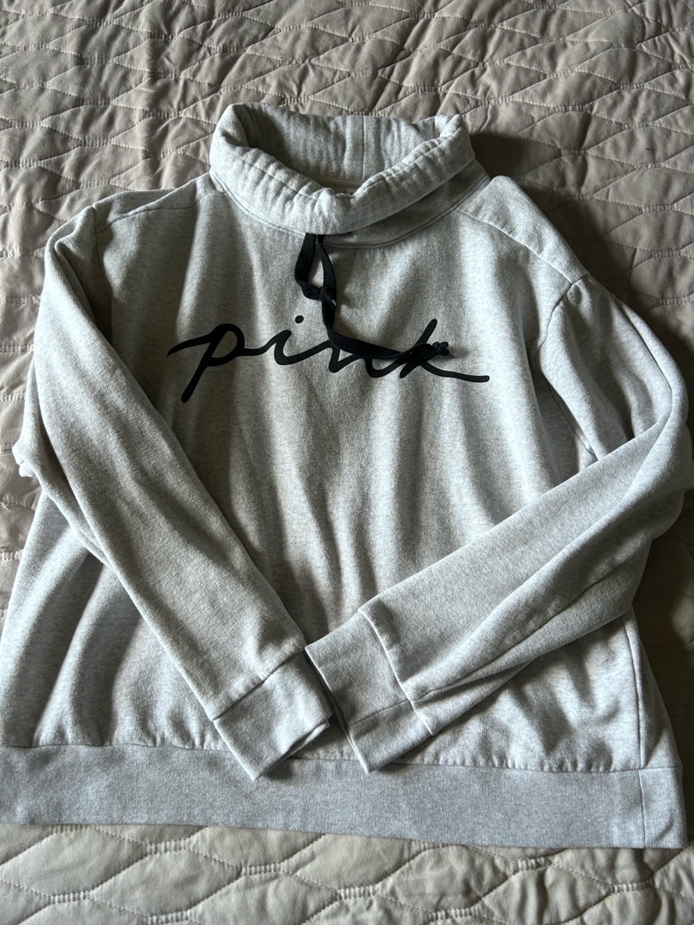 PINK Victoria's Secret Gray with Black Script